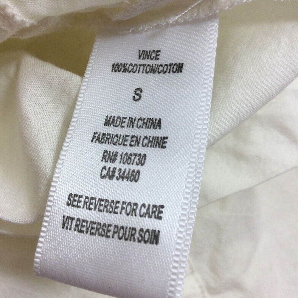 Vince Cotton Sleeveless Crochet Knit Strap Square Neck Tank Top Ivory Small NWT - Picture 11 of 12